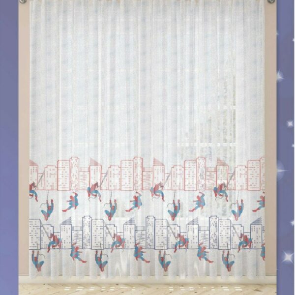 Tenda Pannello Velata Con Borchie Disney Personaggio Spiderman Misura 140x280cm