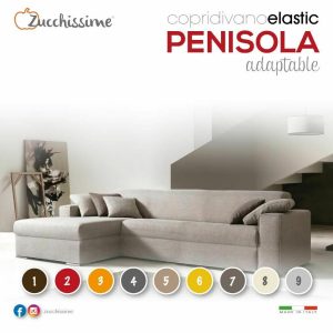 Copridivano Modellante Zucchissime 2-3-4 Posti Con Penisola Destra E Sinistra