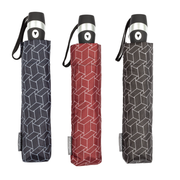 Ombrello Pieghevole Gallotti 8067 Con Apertura Automatica Antivento Stampa Geometrica Ombrello Pieghevole Gallotti 8067 Con Apertura Automatica Antivento Stampa Geometrica