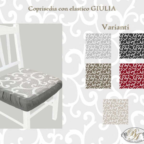 6 Cuscini Coprisedia Con Elastico Imbottiti BA Collection Fantasia “Giulia” 40×40 cm