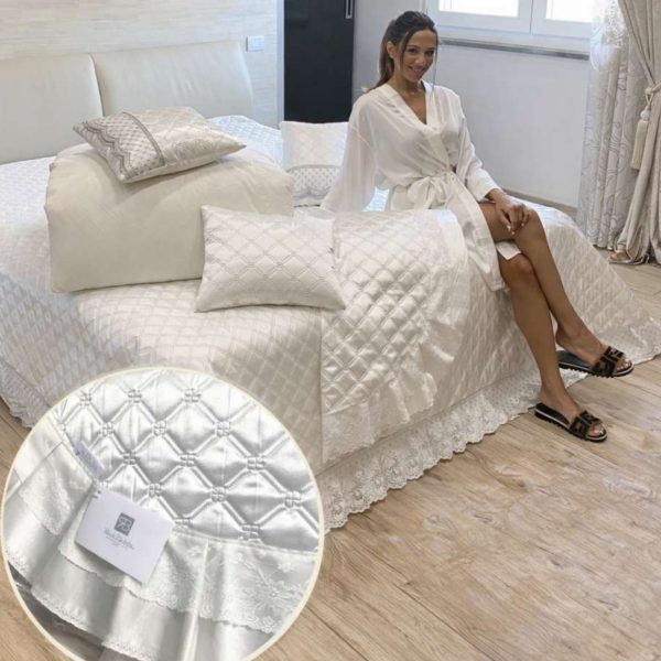 Trapuntino Copriletto Renato Balestra Prima Notte Matrimoniale Made In Italy