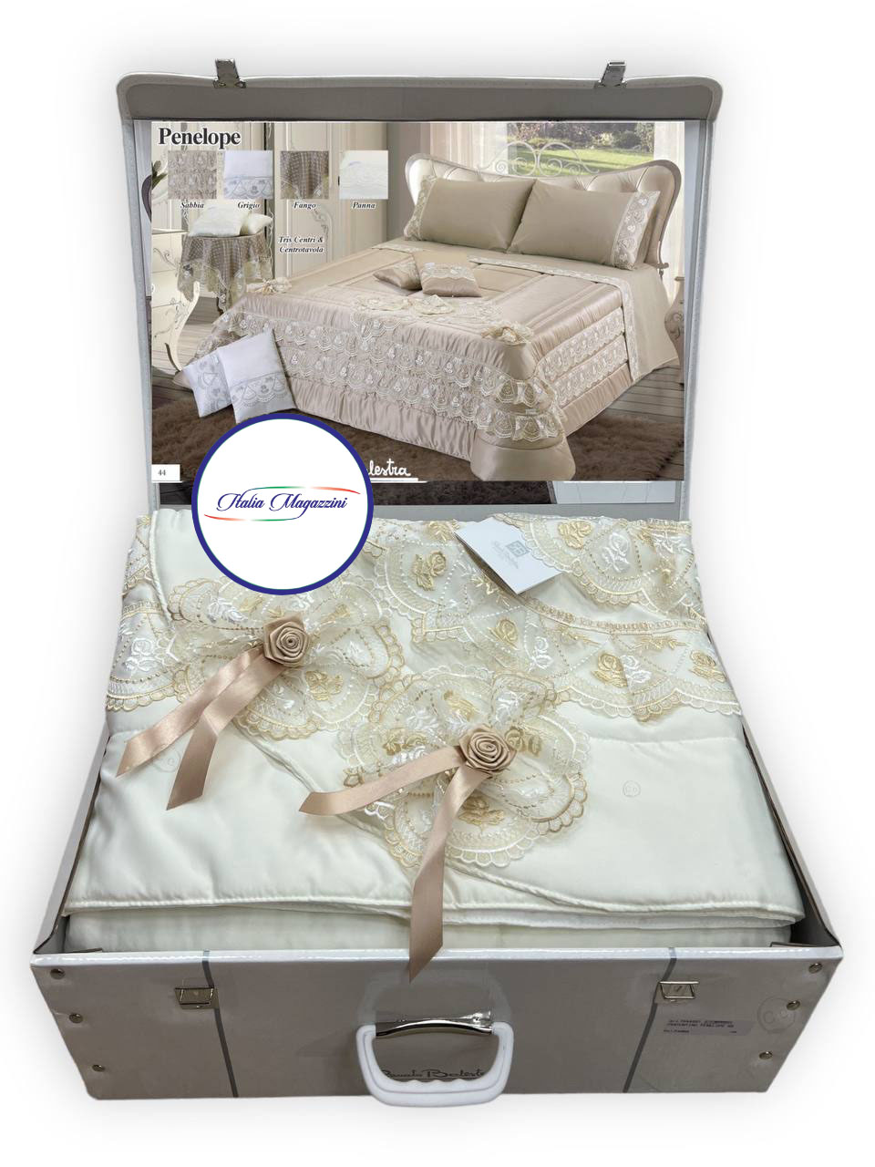Copriletto Trapuntato Renato Balestra – Misura Matrimoniale 260x260 Cm, Viola, 50% Cotone 50% Poliestere