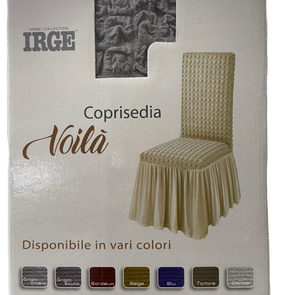 Coppia Coprisedia VestiSedia Irge Voila Con Schienale Elasticizzato Antimacchia