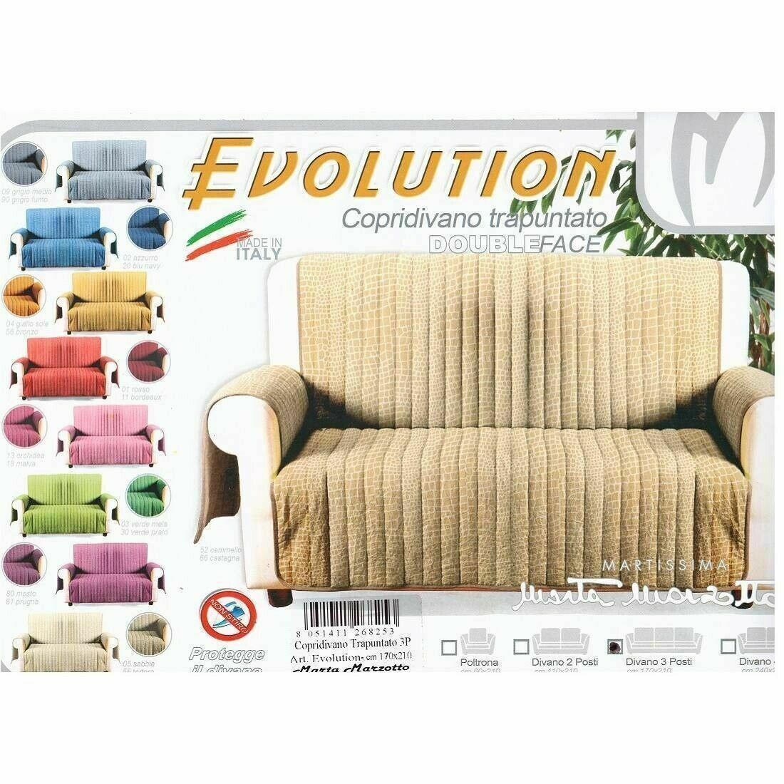 Copridivano Rosso In Poliestere Copridivano Trapuntato Double Face - Per Divani A 1, 2, 3, 4 Posti E Poltrone, Colore Rosso Copri Divano 3 Posti Con Braccioli - Foto 9