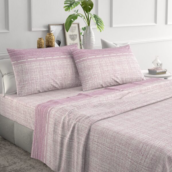 Completo Lenzuola Letto Matrimoniale Irge Riva In Cotone 100% Stampato