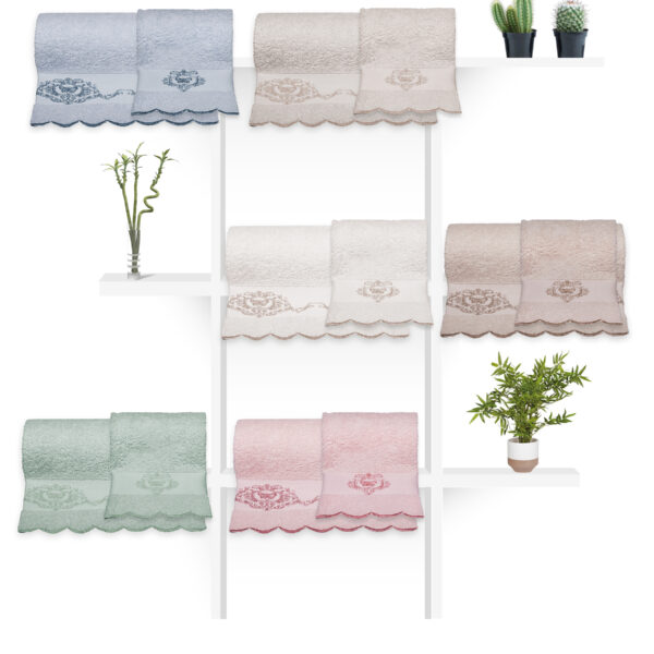 Set Asciugamani Vingi Paris 1+1 Viso E Ospite Spugna Cotone 100% Disegno “Farfalla” Set Asciugamani Vingi Paris 1+1 Viso E Ospite Spugna Cotone 100% Disegno “Farfalla”