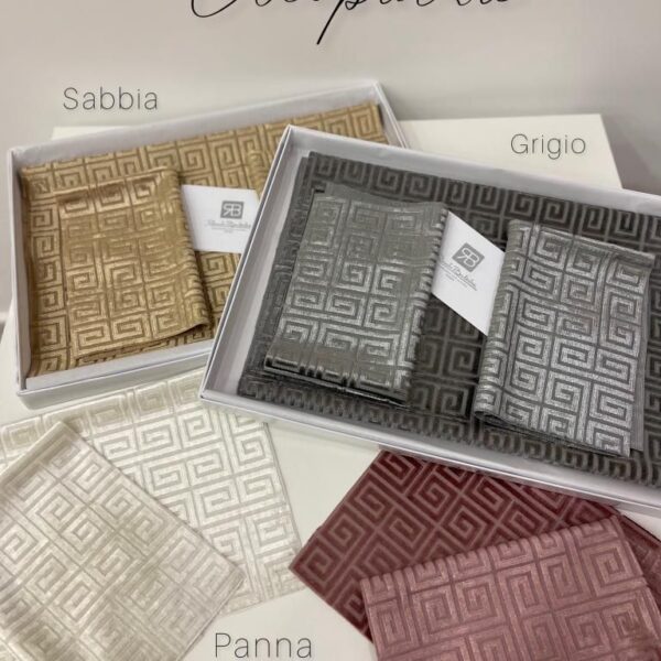 Completo Tris Centrini 3 Pezzi Renato Balestra Cleopatra Elegante Barocco Completo Tris Centrini 3 Pezzi Renato Balestra Cleopatra Elegante Barocco