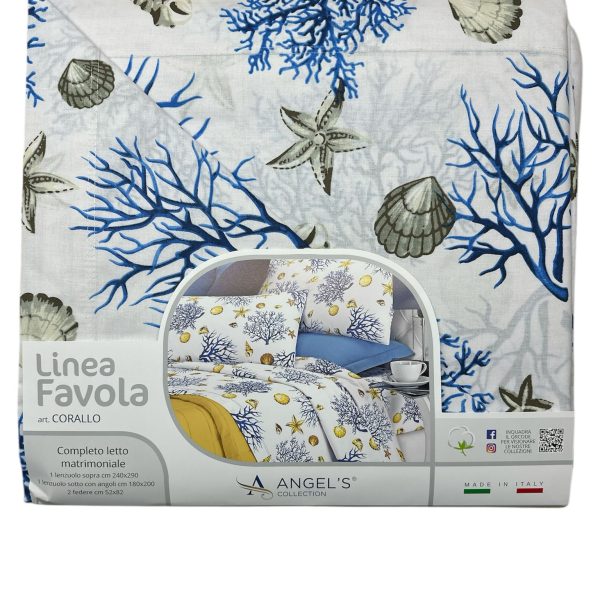 Completo Lenzuola Letto Singolo Matrimoniale In Stampa Digitale Corallo In Cotone 100% Completo Lenzuola Letto Singolo Matrimoniale In Stampa Digitale Corallo In Cotone 100%