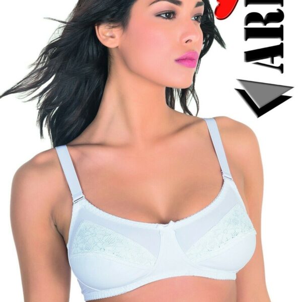 Reggiseno Donna Aris “Margherita” In Microfibra In Pizzo Coppa C Senza Ferretto