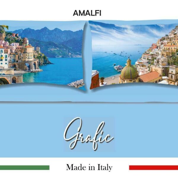 Completo Lenzuola Matrimoniale In Stampa Digitale 100% Puro Cotone Made In Italy