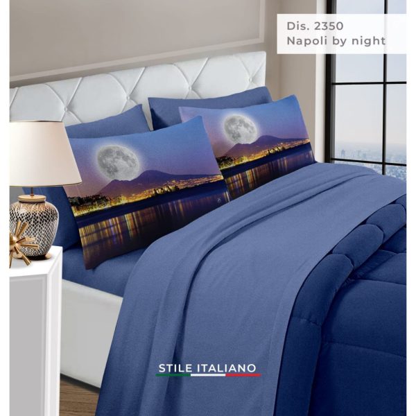 Lenzuola Completo Letto Matrimoniale Marta Marzotto “Napoli” Made In Italy
