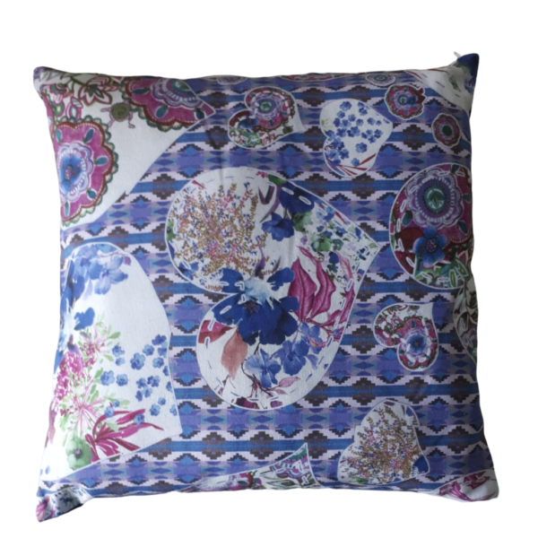 Cuscino Arredo Con Cerniera Imbottito 40×40 cm In Tessuto Loneta Made In Italy