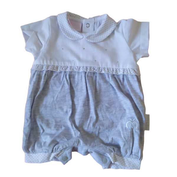 Tutina Intera Prima Nascita In Cotone Neonata Baby Femminile Maniche Corte