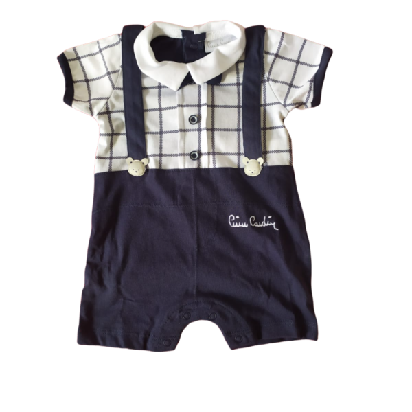 Tutina Pagliaccetto In Cotone Pierre Cardin Neonato Maschile Maniche Corte Tutina Pagliaccetto In Cotone Pierre Cardin Neonato Maschile Maniche Corte