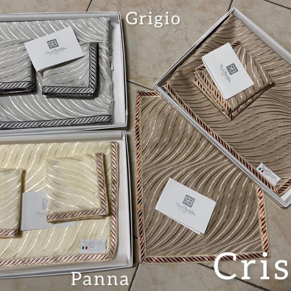 Completo Tris Centrini 3 Pezzi Renato Balestra Cristel Elegante Con Strass Completo Tris Centrini 3 Pezzi Renato Balestra Cristel Elegante Con Strass