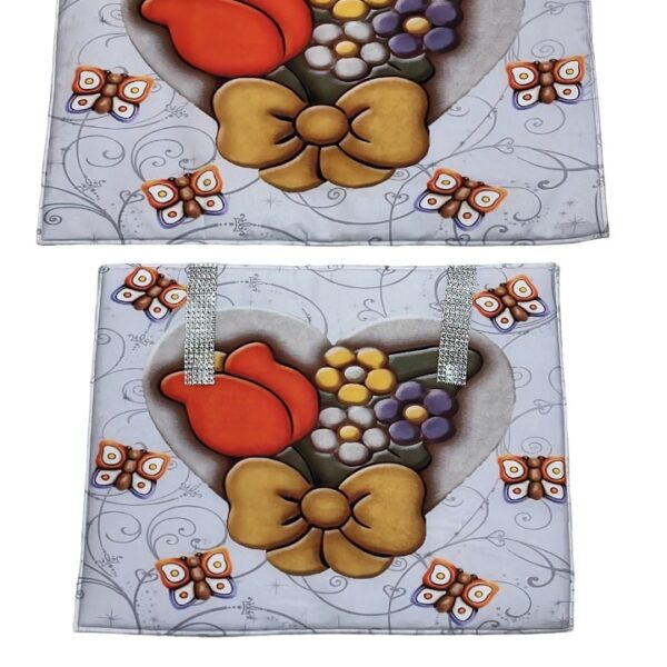 Copriforno+Coprifornello Copri Forno Piano Cottura Stampa Digitale Floreale