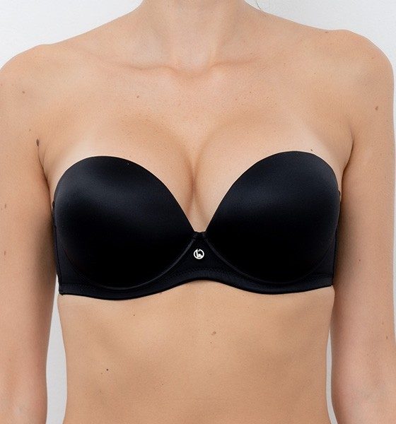 Reggiseno Fascia Donna Lormar “Extra Pizzo” In Micro Velour Super Push Up