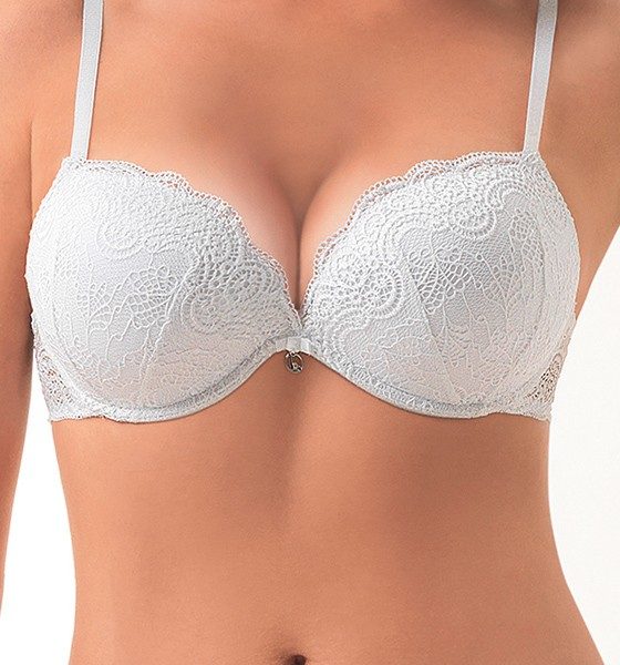 Reggiseno Donna Lormar “Double Pizzo” In Pizzo Push Up Con Ferretto Coppa B