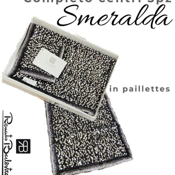 Completo Tris Centrini Renato Balestra 3 Pezzi “Smeralda” Con Swarovski Completo Tris Centrini Renato Balestra 3 Pezzi “Smeralda” Con Swarovski