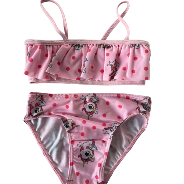 Costume Bikini Mare Piscina Da Bagno Bambina Bimba Disney Unicorno 2 Pezzi