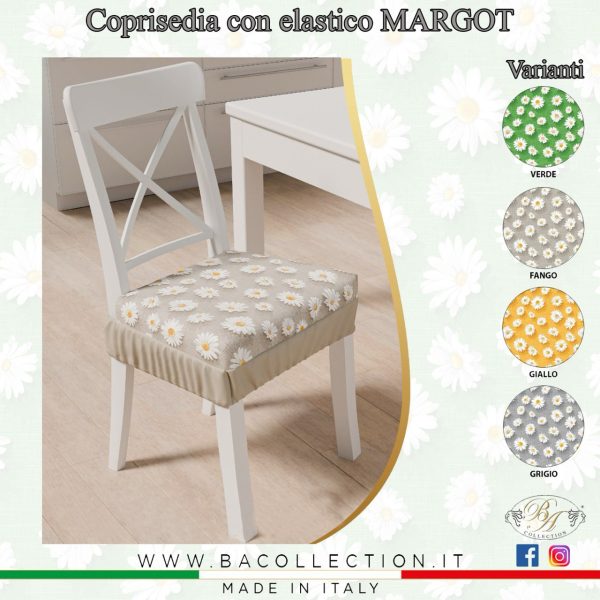 6 Cuscini Sedia Coprisedia Ba Fantasia “Margot” Con Elastico Molla Made In Italy 6 Cuscini Sedia Coprisedia Ba Fantasia “Margot” Con Elastico Molla Made In Italy