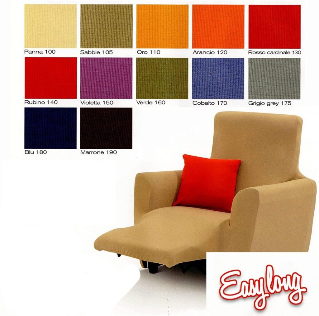 Copripoltrona Per Poltrone Reclinabili Genius R250 - Tessuto Elasticizzato Antimacchia, Varie Colorazioni
