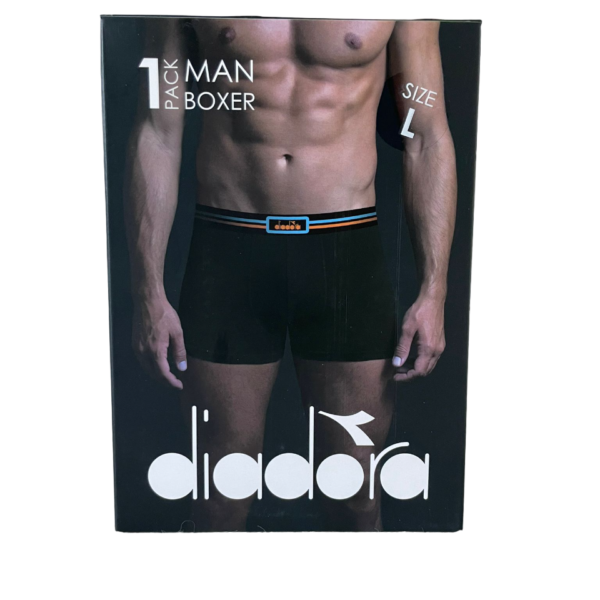 3 Boxer Diadora Biancheria Intima Uomo Tinta Unita In Cotone Elasticizzato
