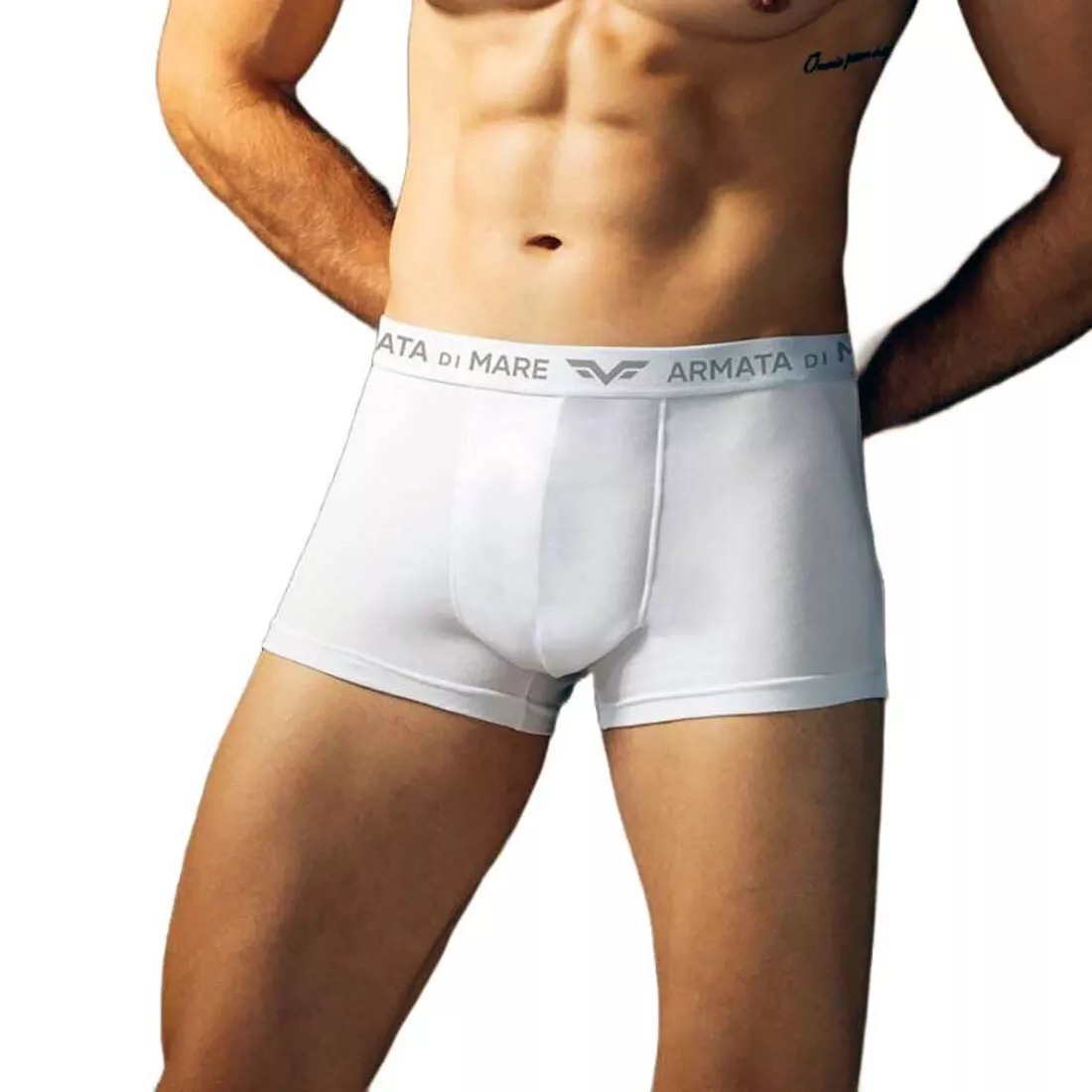 12 BOXER UOMO ELASTICO ESTERNO MUTANDE INTIMO COTONE Elasticizzato SLIP - Foto 6