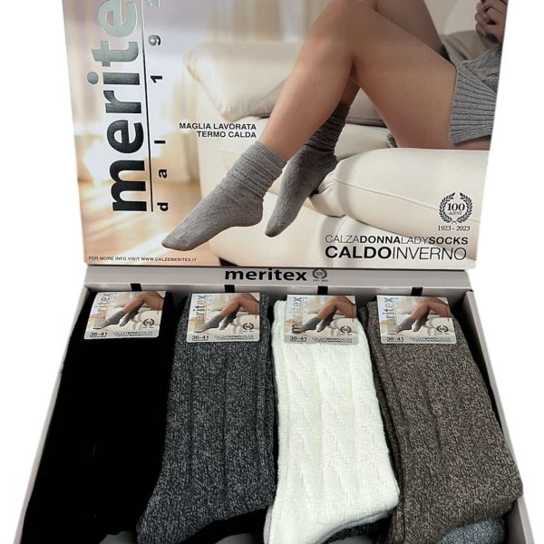 Calza Donna Midi Meritex Calzino Termocalda Taglia Unica Colore Casuale Calza Donna Midi Meritex Calzino Termocalda Taglia Unica Colore Casuale