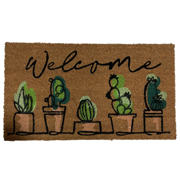 Zerbino Tappeto Velcoc “Viridi” Da Ingresso 40×75 Cm Cocco Naturale Stampato