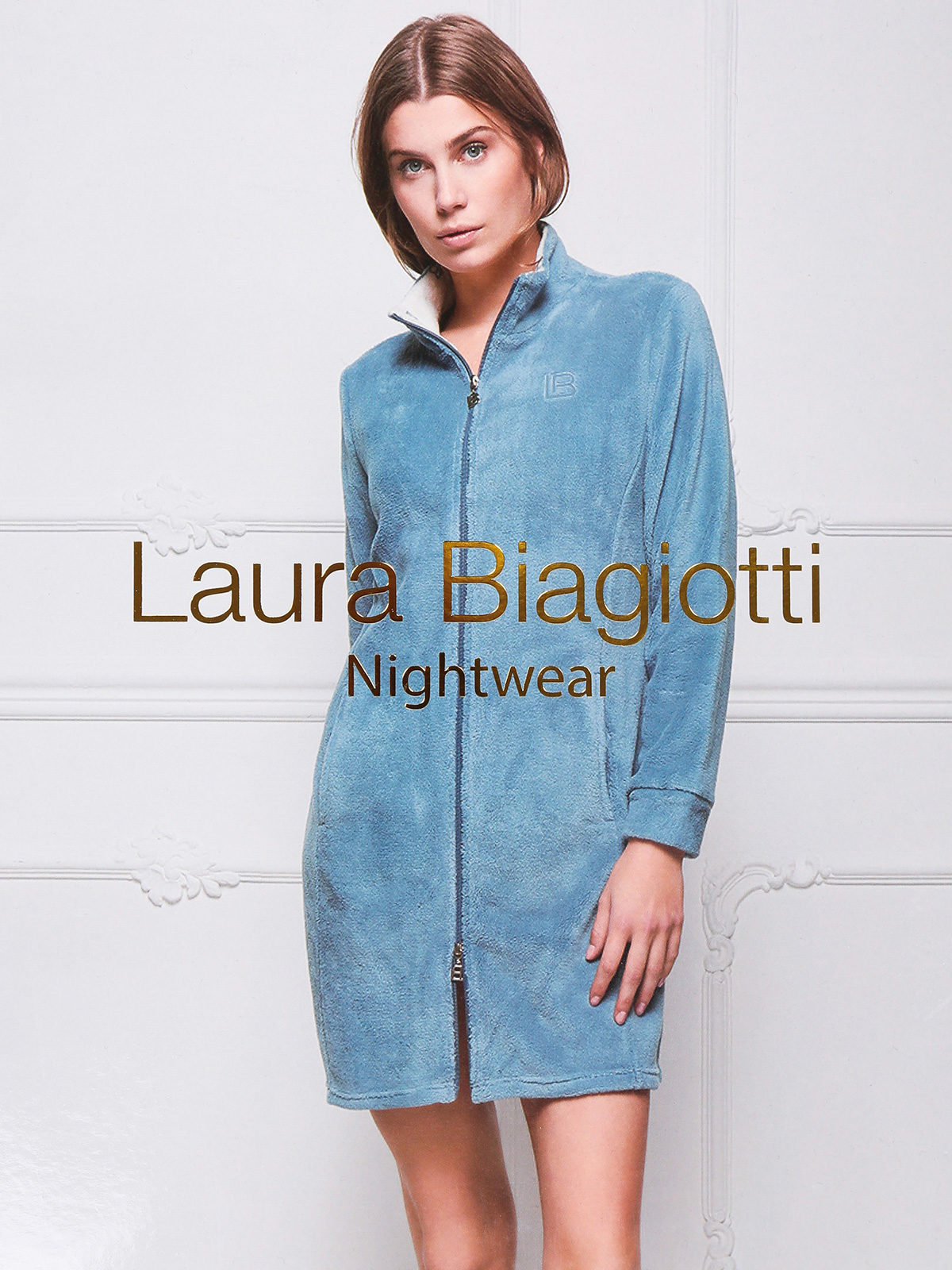 Laura Biagiotti Vestaglia In Pile Con Zip Vestaglia Donna Manica