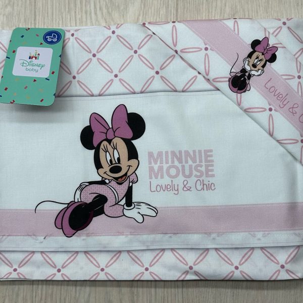 Lenzuola Disney Completo Culla Lettino Neonato Minnie 100% Cotone