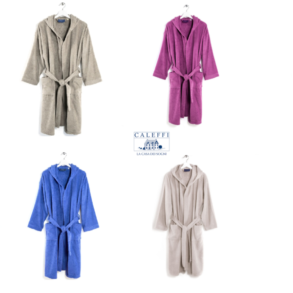 Accappatoio Caleffi Minorca Calibrato Oversize Con Cappuccio In Spugna 400gr