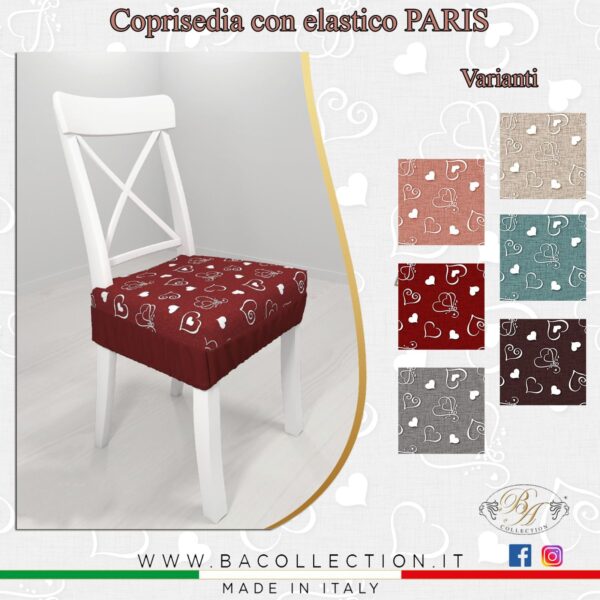6 Cuscini Coprisedia Con Elastico Imbottiti BA Collection Fantasia “Paris” 40×40 cm