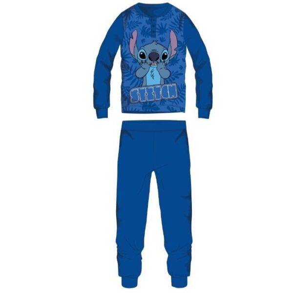 Pigiama Bimbo/a Stitch Disney Ufficiale 100% Cotone Leggero Manica Lunga