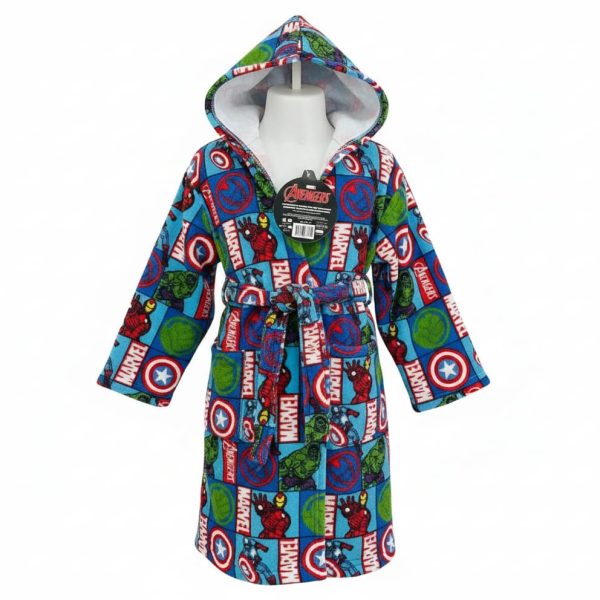 Accappatoio Bambino Disney “Avengers” In Microspugna Con Cappuccio