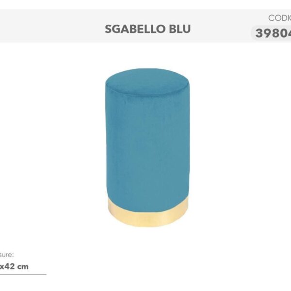 Sgabello Pouf Poggiapiedi Tinta Unita In Velluto 28×42 Cm Arredo Casa