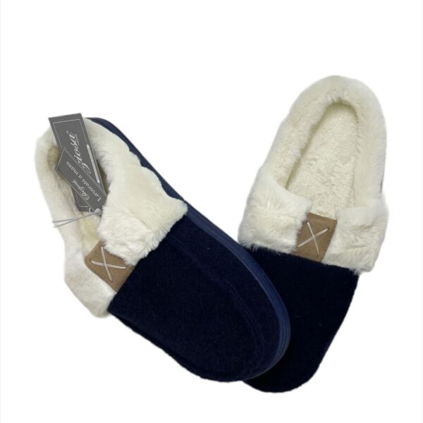 Ciabatte Pantofole Uomo Preziosa Interno In Pelliccia Con Antiscivolo Sotto