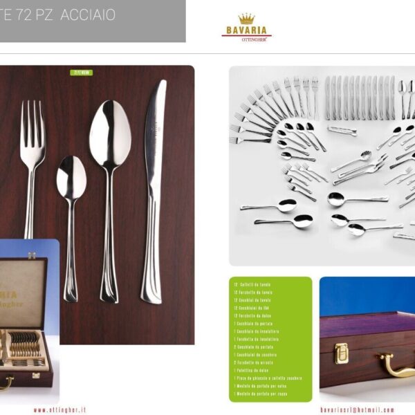 Set Servizio Di Posate 72 Pezzi Bavaria Ottingher Acciaio Inox 18/10