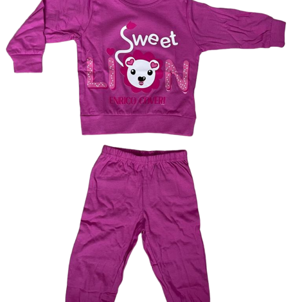 Pigiama Neonata Enrico Coveri Bimba Manica Lunga In Cotone Da 12 A 24 Mesi