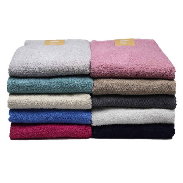 Set Asciugamani 1+1 Viso Ospite Mastrobianco In Tinta Unita Spugna 100% Cotone