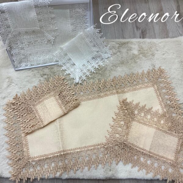 Tris Centri Centrini Runner 3 Pezzi Renato Balestra “Eleonora” Elegante Ricamato Tris Centri Centrini Runner 3 Pezzi Renato Balestra “Eleonora” Elegante Ricamato