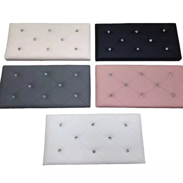 Panca Pouf Arredo Contenitore Scatola Pieghevole In Pelle Sintetica Swarovski