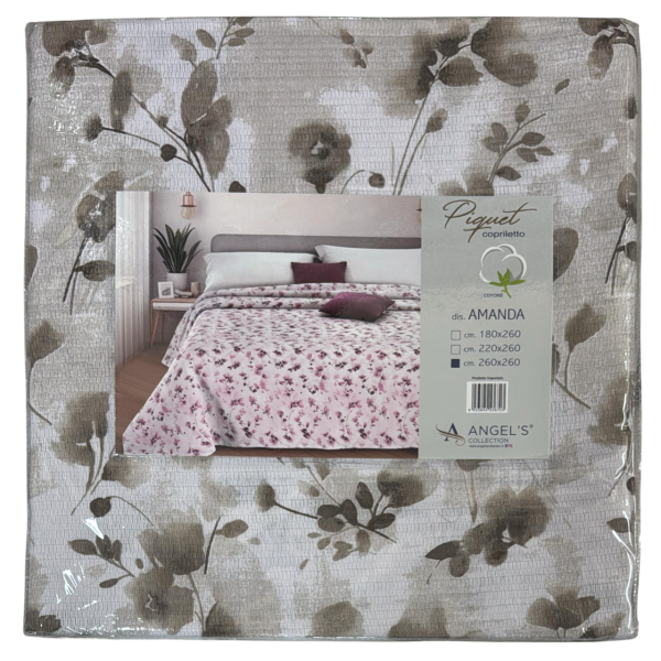 Copriletto Estivo Angel’s Letto Singolo Matrimoniale Cotone In Fantasia Floreale