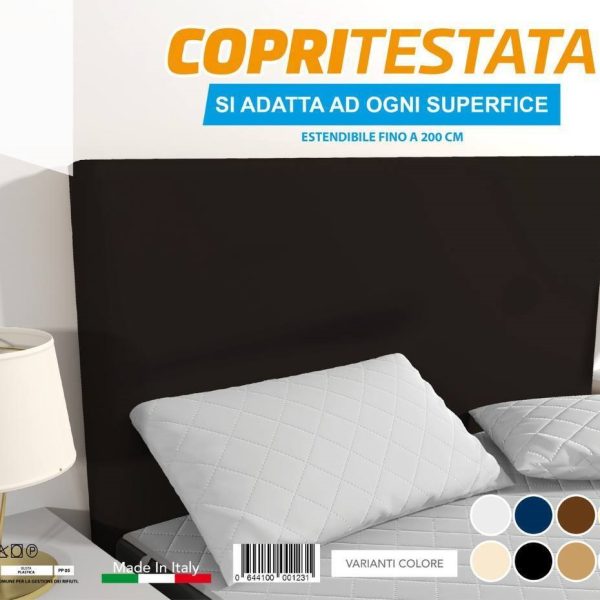 Copritestata Spalliera In Tinta Unita Morbido In Tessuto Elasticizzato