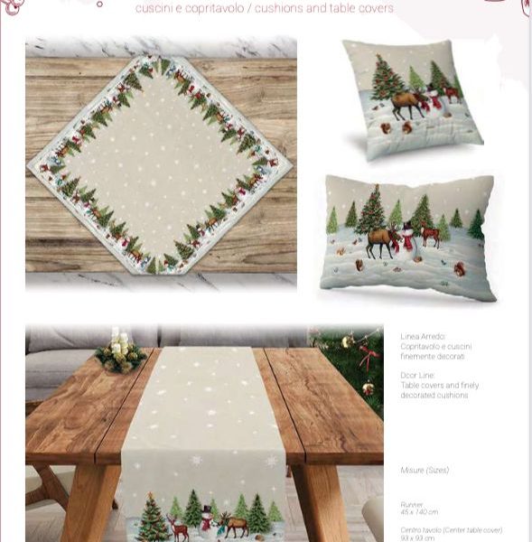 Cuscino Arredo Fantasia Natalizia Vingi In Gobelin Decorazione Natale 40×70 Cm