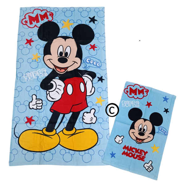 Set Asciugamani Disney Bagno In Spugna Cotone 100% 1+1 Viso+Ospite Stampa 3D Set Asciugamani Disney Bagno In Spugna Cotone 100% 1+1 Viso+Ospite Stampa 3D