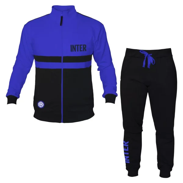 Tuta Uomo Felpata Da Casa F.C. Inter Prodotto Ufficiale Felpa Con Zip Con Logo