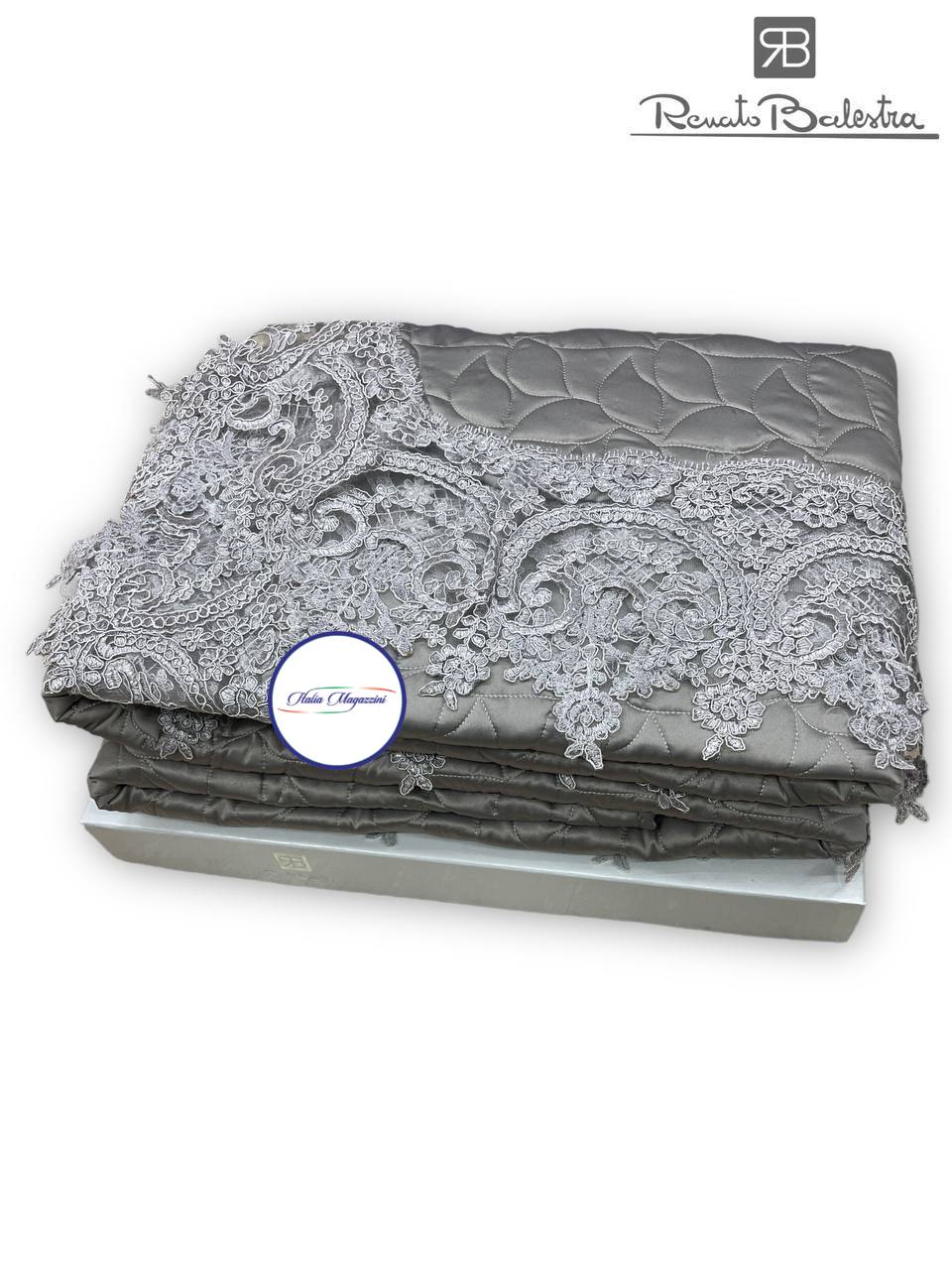 Copriletto Trapuntato Renato Balestra Matrimoniale - Raso Di Poliestere, 260x260 Cm, Bianco - Foto 11