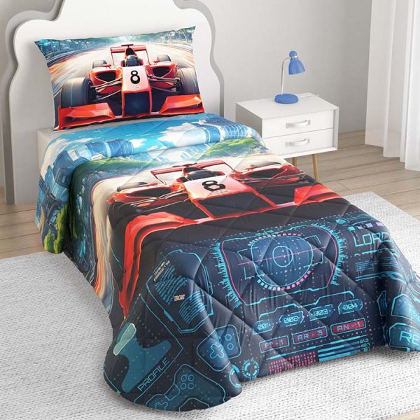 Trapuntino Copriletto Primaverile Letto Singolo Irge Grand Prix Stampa Digitale Trapuntino Copriletto Primaverile Letto Singolo Irge Grand Prix Stampa Digitale